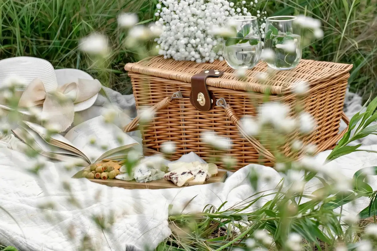 Picnic setup at Wren's Hollow - Homes for rent in Pooler, GA
